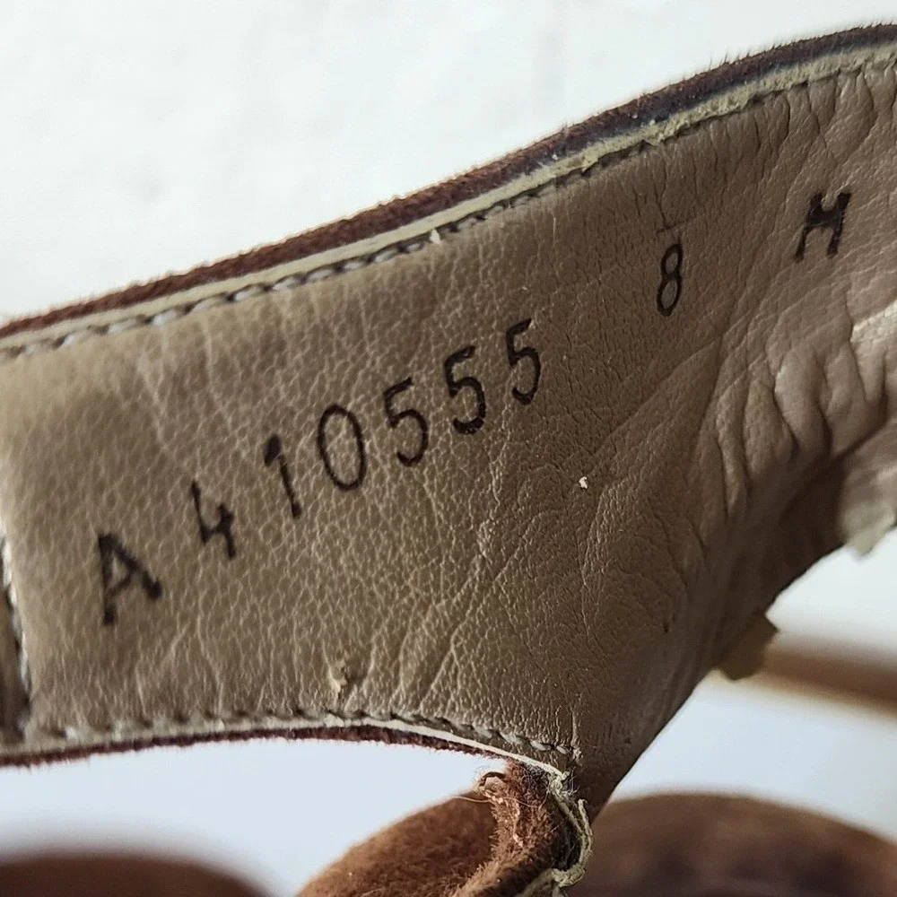 Stuart Weitzman Brown Suede Lace Up Espadrille Platform Sandals Tassel  8M